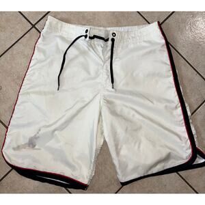 Vintage Aaron Chang shorts men’s surf boardshorts swim girls white lace
